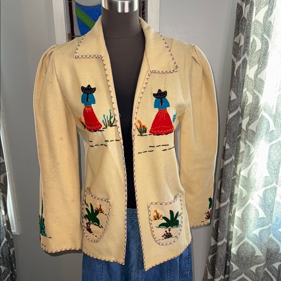 Vintage 1930’s - 1950’s Mexican Tourist Jacket - Picture 1 of 9